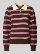 SUNCOO PARIS Strickpullover mit Umlegekragen Modell 'PREGO' in Bordeau...