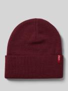 Levi's® Beanie mit Label-Detail Modell 'SLOUCHY RED TAB' in Bordeaux, ...