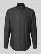 Jake*s Slim Fit Business-Hemd mit Kentkragen in Anthrazit, Größe 37/38