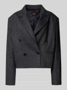 BOSS Orange Boxy Fit Kurzblazer mit Wollanteil Modell 'JAFLENI' in Dun...