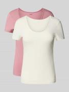 HUGO Regular Fit T-Shirt aus Baumwoll-Mix Modell 'TWIN' im 2er-Pack in...