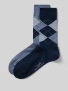 camano Socken mit elastischem Rippenbündchen im 2er-Pack in Blau, Größ...