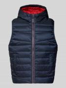 Jack & Jones Steppweste mit Kapuze und Eingrifftaschen in Dunkelblau, ...