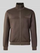 Les Deux Sweatjacke mit Stehkragen Modell 'Ballier Track' in Mittelbra...