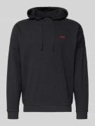 HUGO Relaxed Fit Hoodie aus Baumwoll-Mix in Black, Größe L