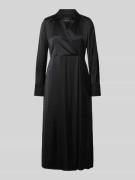 Marc Cain Midikleid aus Viskose-Mix mit V-Ausschnitt in Black, Größe 3...