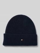 Tommy Hilfiger Beanie aus reinem Kaschmir in Marine, Größe 1