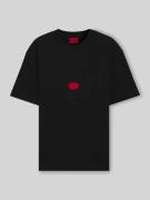 HUGO Relaxed Fit T-Shirt aus Baumwoll-Jersey Modell 'DIVIS' in Black, ...