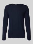 Profuomo Pullover aus Merinowolle mit Rundhalsausschnitt in Marine, Gr...