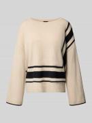 s.Oliver BLACK LABEL Loose Fit Strickpullover aus Woll-Mix in Beige, G...