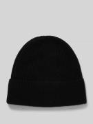 MCNEAL Strickmütze aus Kaschmir mit breitem Umschlag in Black, Größe 1