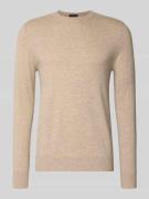 Christian Berg Men Strickpullover aus Wolle-Kaschmir-Mix in Beige Mela...