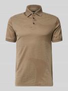 Emporio Armani Poloshirt mit kurzer Knopfleiste in Taupe, Größe XL
