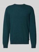 Tom Tailor Regular Fit Strickpullover aus reiner Baumwolle in Smaragd,...