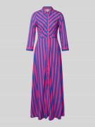 YAS Maxikleid mit Knopfleiste Modell 'SAVANNA' in Fuchsia, Größe S