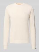 PME Legend Strickpullover mit Logo-Stitching Modell 'Ricecorn' in Offw...