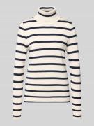 Christian Berg Woman Strickpullover mit geripptem Rollkragen in Ecru M...