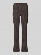 STEHMANN Flared Stoffhose mit elastischem Bund Modell 'Ina' in Black, ...