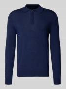 Christian Berg Men Regular Fit Strickpullover aus Woll-Mix mit Umlegek...