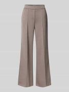Christian Berg Woman Hose mit weitem Bein und Längsnähten in Taupe, Gr...