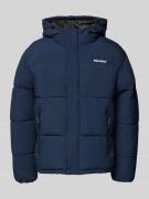 REVIEW Steppjacke mit Label-Stitching und Reißverschlusstaschen in Mar...