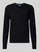 Christian Berg Men Strickpullover aus Wolle-Kaschmir-Mix mit V-Ausschn...