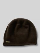 Seeberger Mütze aus reinem Kaschmir in Dunkelbraun, Größe 1