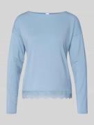 Skiny Regular Fit Longsleeve mit Spitzenbesatz in Hellblau, Größe 36