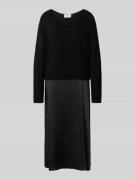 ROBE LÉGÈRE Midikleid im Double-Layer-Look in Black, Größe 44