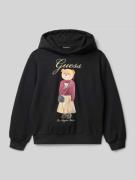 Guess Oversized Hoodie mit Logo-Stitching Modell 'Active' in Black, Gr...