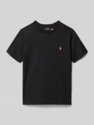 Polo Ralph Lauren Teens T-Shirt mit Label-Stitching in Black, Größe L