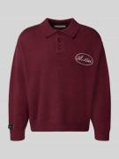 ANOTHER COTTON LAB Strickpullover mit Label-Details in Bordeaux, Größe...