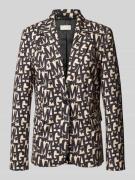 Milano Italy Slim Fit Blazer mit Reverskragen in Graphit, Größe 34