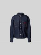 Dsquared2 Jeanshemd mit Knopfleiste in Dunkelblau, Größe 48