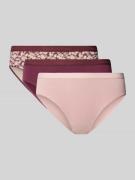 Marc O'Polo Slip aus Baumwoll-Mix im 3er-Pack in Bordeaux, Größe L