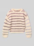 s.Oliver RED LABEL Loose Fit Strickpullover mit Allover-Muster in Ecru...