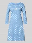 LOUIS & LOUISA Nachthemd mit 3/4-Arm Modell 'Meine Wohlfühlzeit' in Bl...