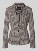 Marc Cain Slim Fit Blazer mit Reverskragen in Mittelgrau, Größe 34