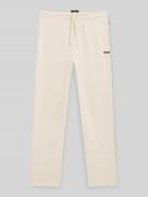 BOSS Regular Fit Sweatpants aus Baumwoll-Mix in Offwhite, Größe L