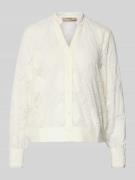 MOS MOSH Regular Fit Bluse mit Lochstickerei Modell 'Monia' in Ecru, G...