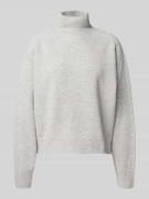 Drykorn Strickpullover mit Stehkragen in Hellgrau Melange, Größe L