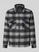 MCNEAL Regular Fit Hemdjacke mit Woll-Anteil in Mittelgrau, Größe L