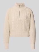 Only Regular Fit Troyer aus Baumwoll-Mix Modell 'DORITTA' in Offwhite,...