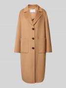 comma Mantel mit Reverskragen in Camel, Größe L