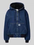 Carhartt Work In Progress Jeansjacke mit Känguru-Tasche in Blau, Größe...