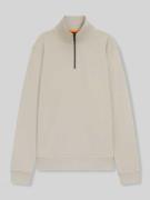 BOSS Orange Regular Fit Sweatshirt aus reiner Baumwolle in Beige, Größ...