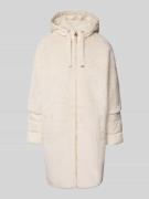 s.Oliver BLACK LABEL Regular Fit Webpelzmantel mit wattierter Kapuze i...