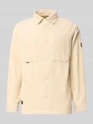 camel active Regular Fit Freizeithemd in Cord-Optik in Offwhite Melang...