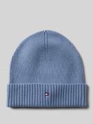 Tommy Hilfiger Mütze aus Baumwoll-Kaschmir-Mix in Rauchblau, Größe 1