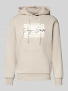 Tom Tailor Denim Regular Fit Hoodie aus Baumwoll-Mix in Mittelgrau, Gr...